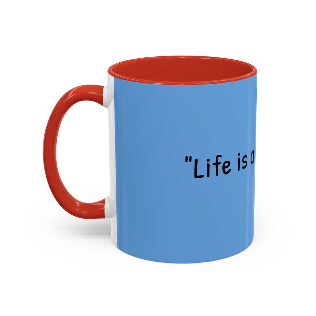 Coffee Lover's Accent Mug - Perfect Gift for Friends, Unique Coffee Cup, Warm Vibes, Motivational Drinkware, Blue Coffee Mug