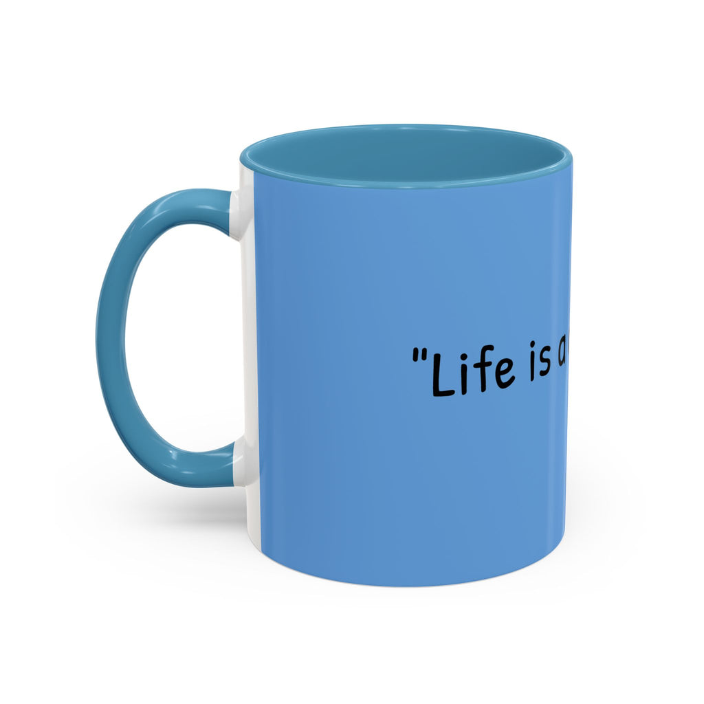 Coffee Lover's Accent Mug - Perfect Gift for Friends, Unique Coffee Cup, Warm Vibes, Motivational Drinkware, Blue Coffee Mug