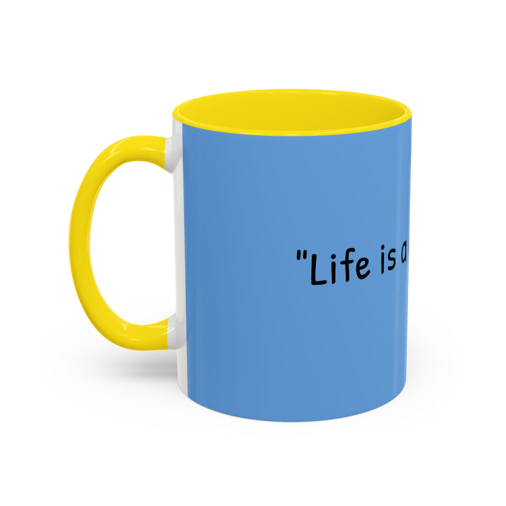 Coffee Lover's Accent Mug - Perfect Gift for Friends, Unique Coffee Cup, Warm Vibes, Motivational Drinkware, Blue Coffee Mug