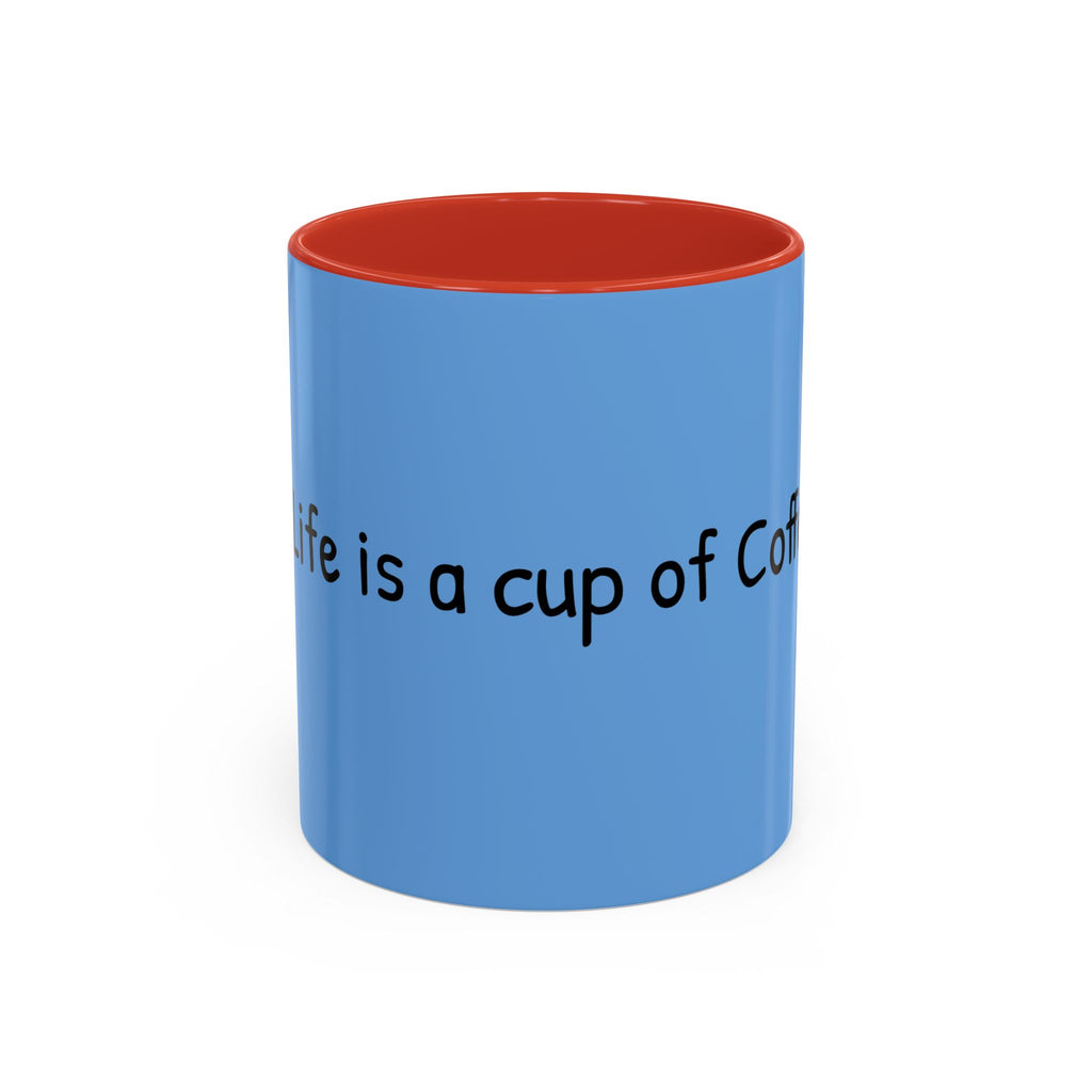 Coffee Lover's Accent Mug - Perfect Gift for Friends, Unique Coffee Cup, Warm Vibes, Motivational Drinkware, Blue Coffee Mug