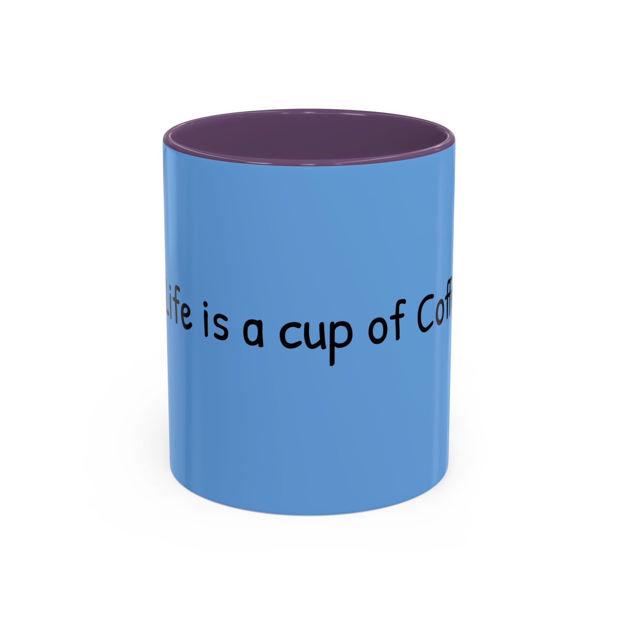 Coffee Lover's Accent Mug - Perfect Gift for Friends, Unique Coffee Cup, Warm Vibes, Motivational Drinkware, Blue Coffee Mug