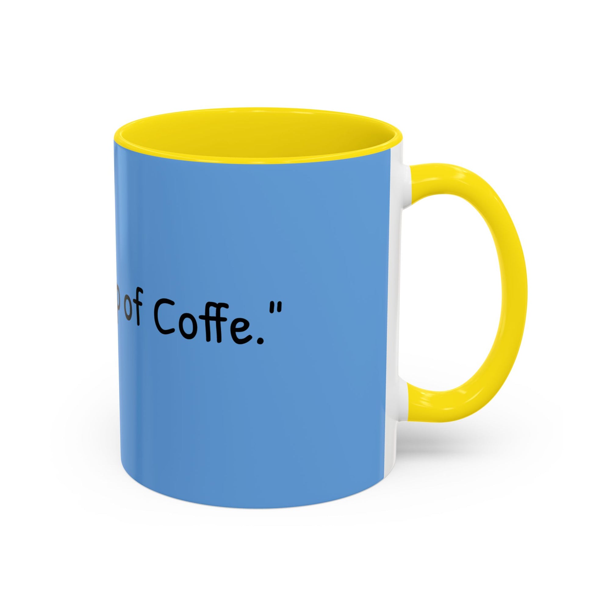 Coffee Lover's Accent Mug - Perfect Gift for Friends, Unique Coffee Cup, Warm Vibes, Motivational Drinkware, Blue Coffee Mug