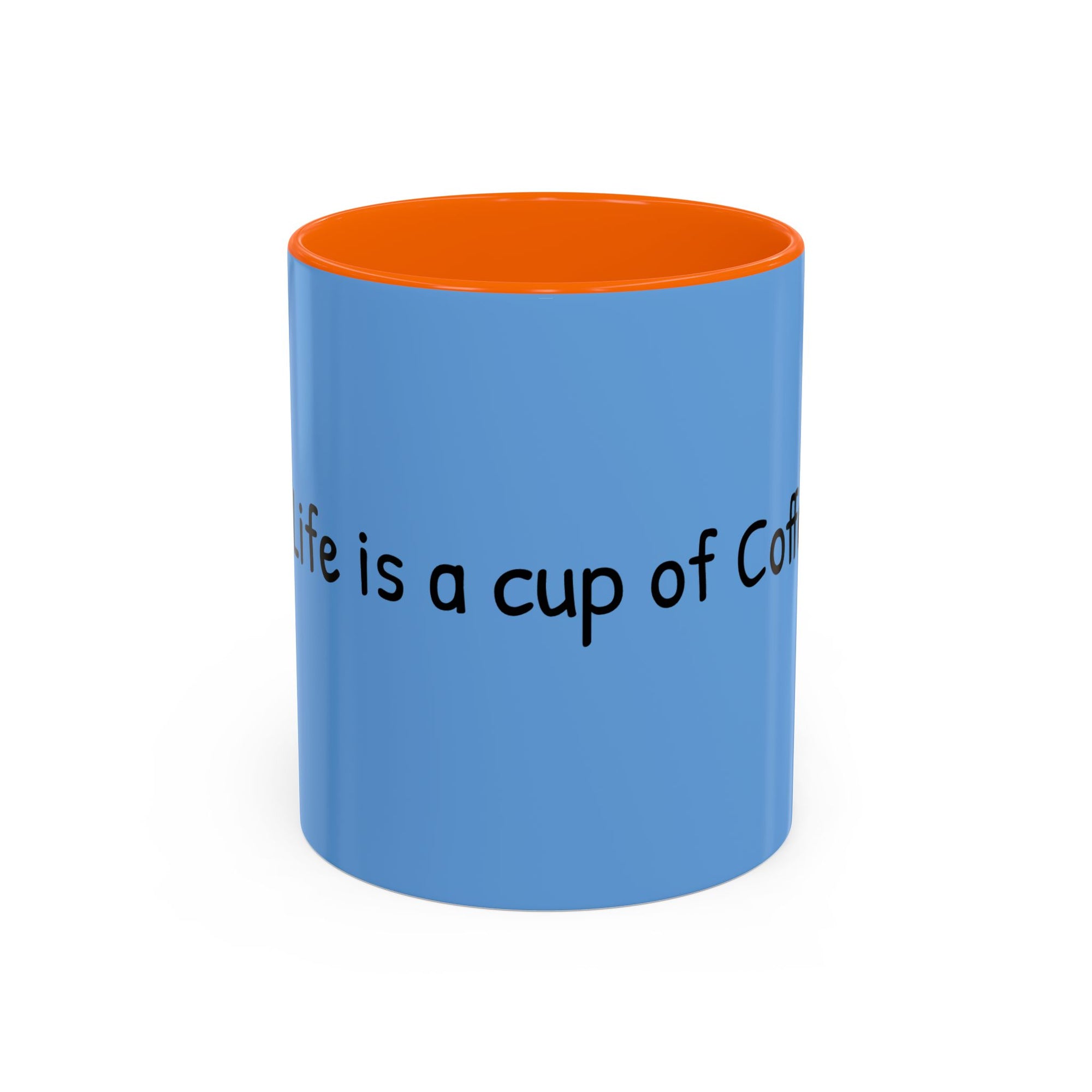 Coffee Lover's Accent Mug - Perfect Gift for Friends, Unique Coffee Cup, Warm Vibes, Motivational Drinkware, Blue Coffee Mug